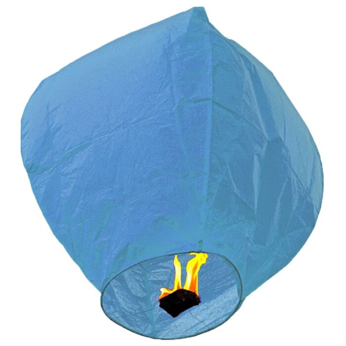 Ιπτάμενα φαναράκια γαλάζια regular size (τεμάχιο)