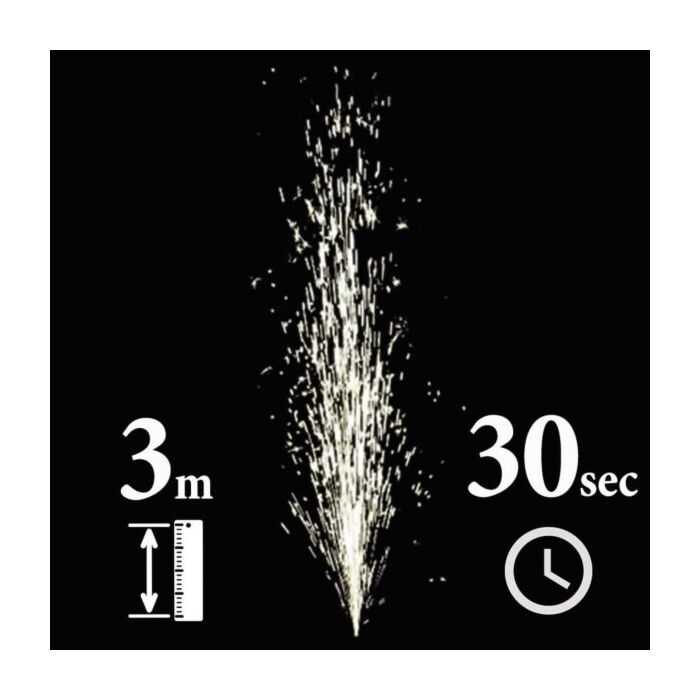 Fountain firework 3 meters 30 seconds cold fire smokeless bomba-gr