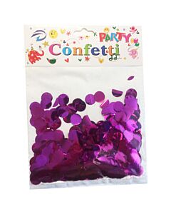 Round shape confetti foil 1,5 cm fucshia