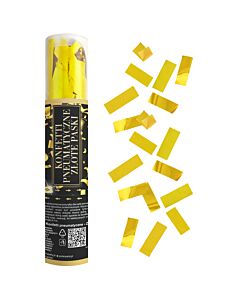 Confetti cannon gold foil 20cm (1 pc) 