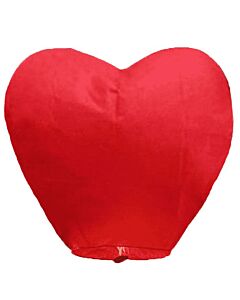 Ιπτάμενα φαναράκια κόκκινη καρδιά regular size -ΣΥΣΚΕΥΑΣΙΑ 10 τεμάχια