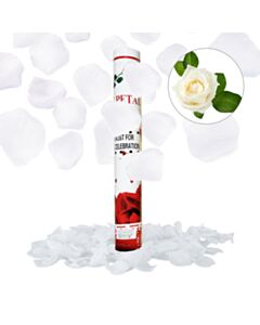 Confetti cannon with Rosepedal white 60cm (1 pc)