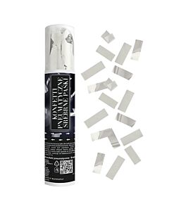 Confetti cannon silver foil 20cm (1 pc) 